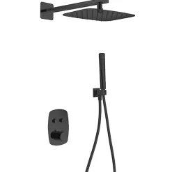 Imex Colonne de Douche Encastrée Anti-Calcaire Noir Mat HIDRA GPH035/NG* Colonne De Douche Encastrable