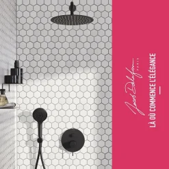 Jacob Delafon Colonne de douche encastrée mécanique Metro noir mat* Colonne De Douche Encastrable