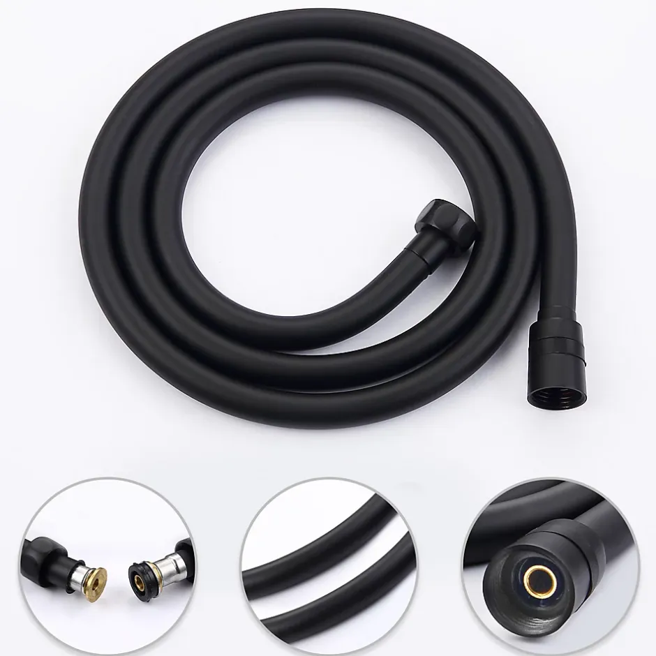 Homelody Colonne de Douche Encastrée Noir Système de Douche Thermostat en Laiton avec Tête de Douche Carrée 30x30CM* Colonne De Douche Encastrable