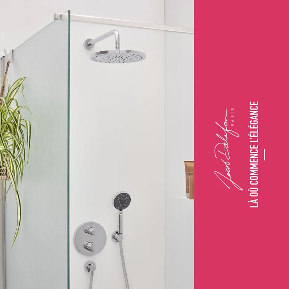 Jacob Delafon Colonne de douche encastrée thermostatique Modulo + nettoyant