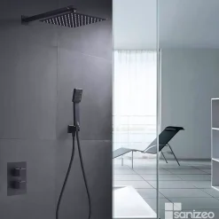 Imex Colonne de Douche Encastrée Anti-Calcaire Noir Mat CIES GPC009/NG* Colonne De Douche Encastrable