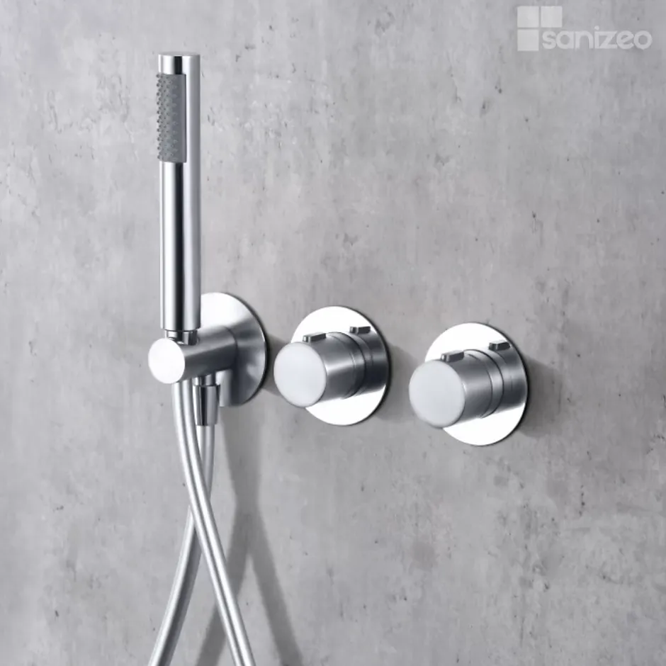 Imex Colonne de Douche Encastrée Thermostatique Anti-Calcaire Chrome ASSEN GTA052* Colonne De Douche Encastrable