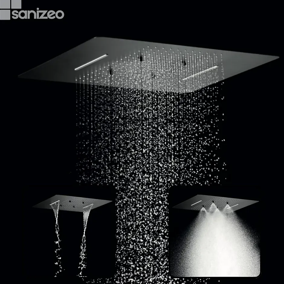 Imex Colonne de Douche Encastrée Anti-Calcaire Noir Mat SUMATRA GTS019-P/NG* Colonne De Douche Encastrable