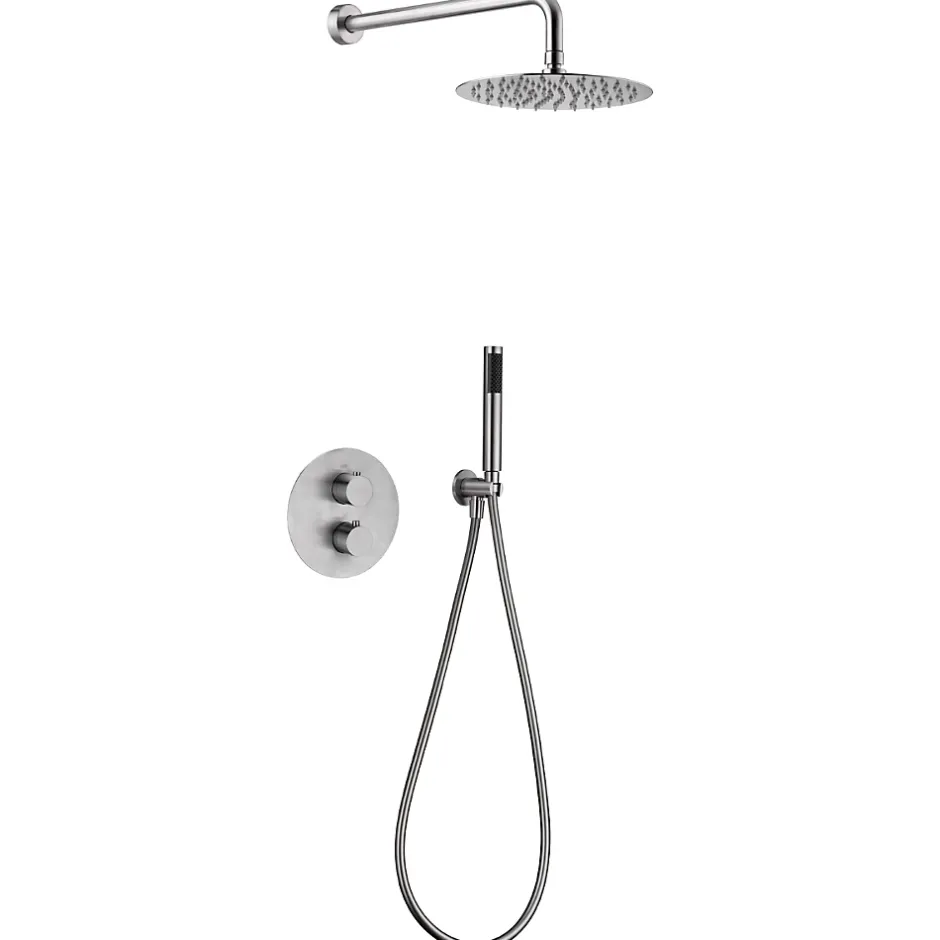 Imex Colonne de Douche Encastrée Thermostatique Acier Inoxydable Intérieur / Extérieur MOSCU GTK034* Colonne De Douche Encastrable