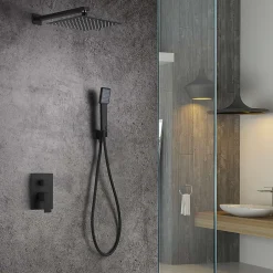 Imex Colonne de Douche Encastrée Anti-Calcaire Noir Mat DUBLIN GPE006/NG* Colonne De Douche Encastrable