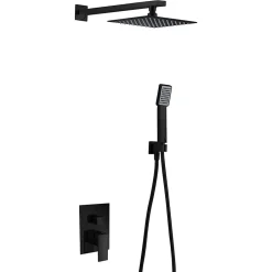 Imex Colonne de Douche Encastrée Anti-Calcaire Noir Mat DUBLIN GPE006/NG* Colonne De Douche Encastrable