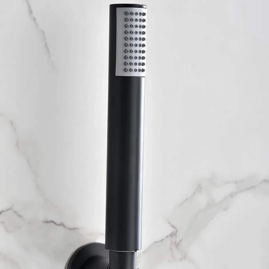 Imex Colonne de Douche Encastrée Thermostatique Anti-Calcaire Noir Mat MONZA GTM039/NG