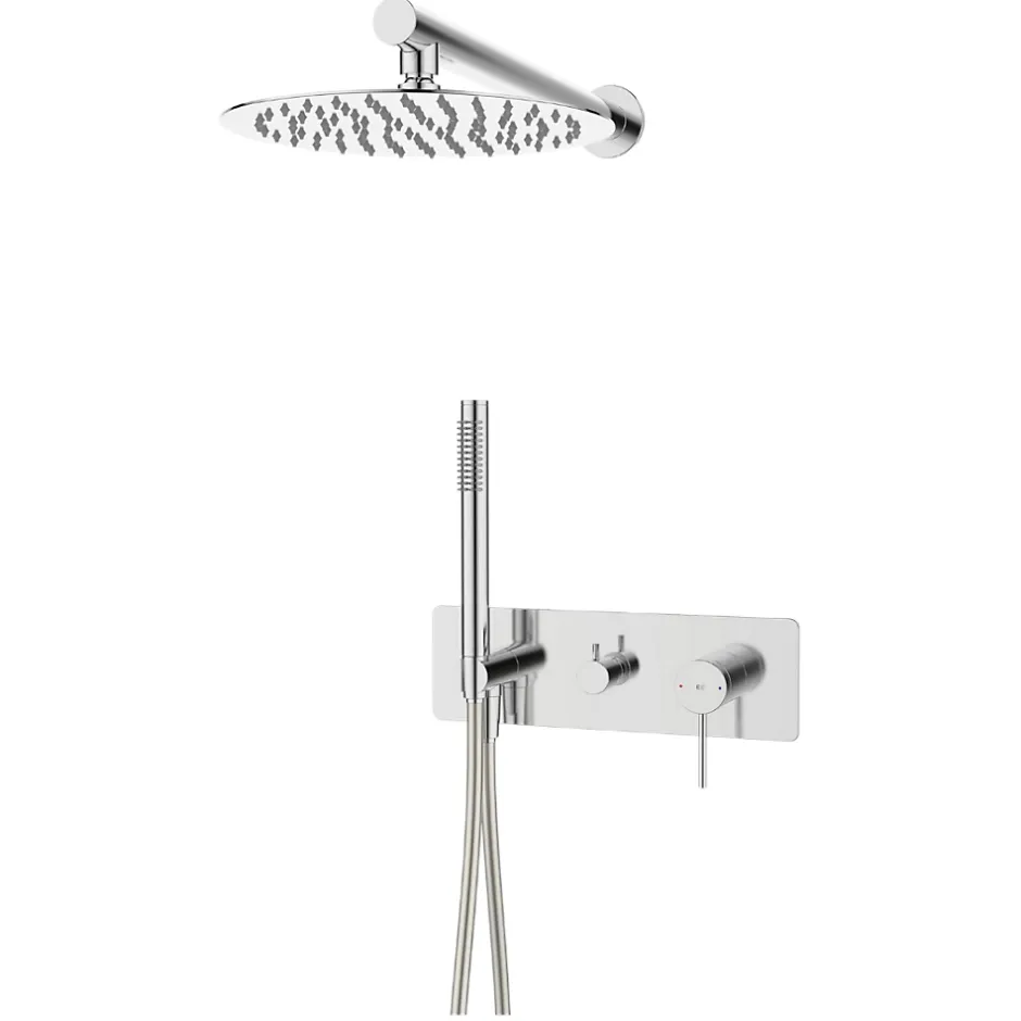 Essebagno Colonne de douche encastrée mécanique chrome Envol* Colonne De Douche Encastrable