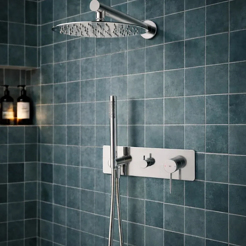 Essebagno Colonne de douche encastrée mécanique chrome Envol* Colonne De Douche Encastrable