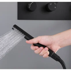 Bellegno Colonne de douche encastrée thermostatique CORPOSA noir mat* Colonne De Douche Encastrable