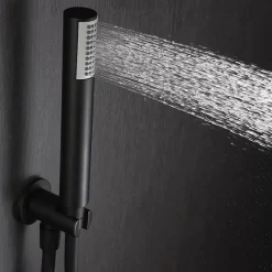 Imex Colonne de Douche Encastrée Anti-Calcaire Noir Mat LINE GPD038/NG