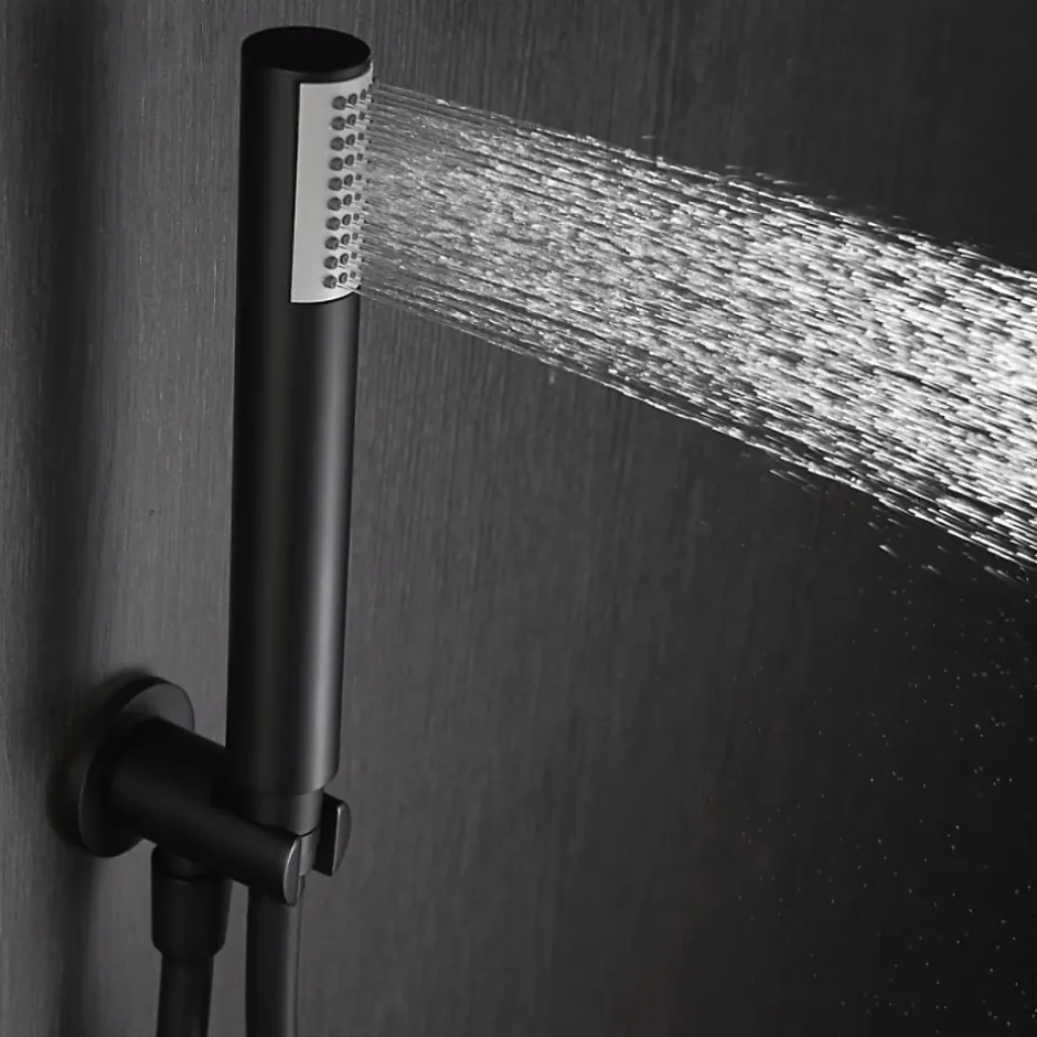 Imex Colonne de Douche Encastrée Anti-Calcaire Noir Mat LINE GPD038/NG