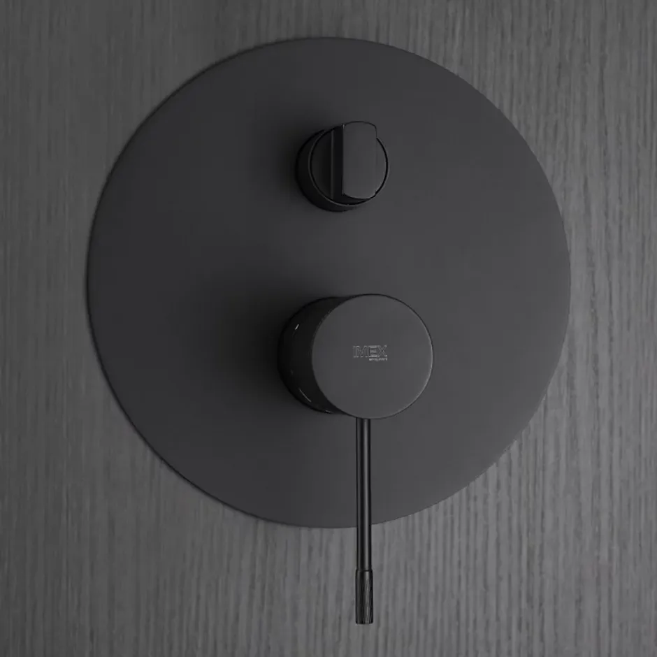 Imex Colonne de Douche Encastrée Anti-Calcaire Noir Mat LINE GPD038/NG
