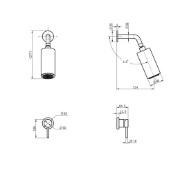 Bellegno Colonne de douche encastrée thermostatique MINIMALISTA acier brossé