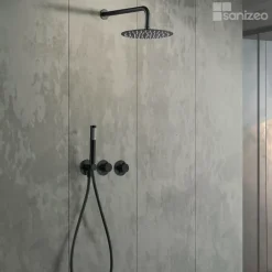 Imex Colonne de Douche Encastrée Thermostatique Anti-Calcaire Noir Mat ASSEN GTA052/NG* Colonne De Douche Encastrable