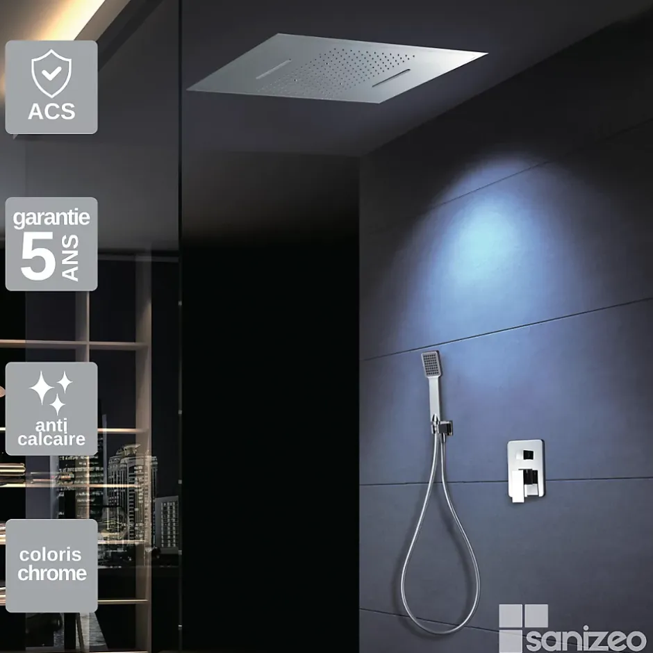 Imex Colonne de Douche Encastrée Anti-Calcaire Chrome SUMATRA GTS019-P