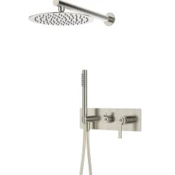 Essebagno Colonne de douche encastrée mécanique façon inox Molette