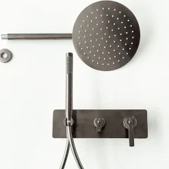 Essebagno Colonne de douche encastrée mécanique façon inox Molette