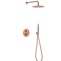 Imex Colonne de Douche Encastrée Thermostatique Anti-Calcaire Or Rose Cuivré MONZA GTM039/ORC* Colonne De Douche Encastrable