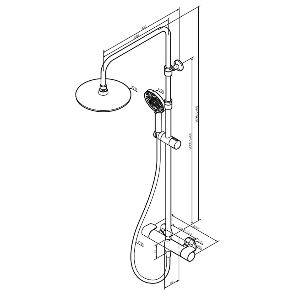 Am.Pm Europe Colonne de douche et bain baignoire thermostatique Système de douche avec mitigeur thermostatique Noir, F07XA422 X-Joy AM.PM* Colonne De Douche Thermostatique