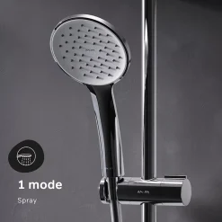 Am.Pm Europe Colonne de douche et bain baignoire sans robinet, Système de douche Chromé F07TA000 Hit AM.PM