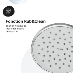 Am.Pm Europe Colonne de douche et bain baignoire sans robinet, Système de douche Chromé F07TA000 Hit AM.PM