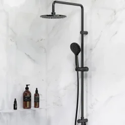 Am.Pm Europe Colonne de douche et bain baignoire sans robinet Gem Noir F0790022 AM.PM
