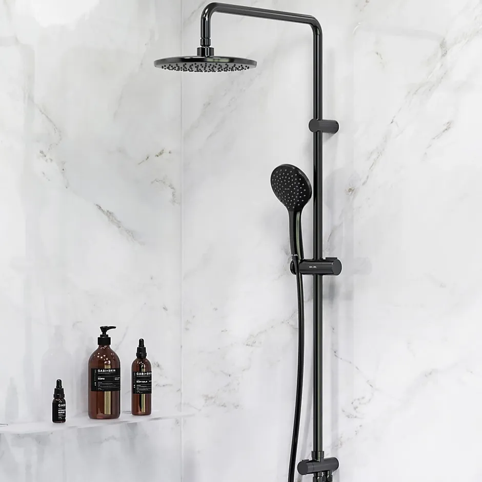 Am.Pm Europe Colonne de douche et bain baignoire sans robinet Gem Noir F0790022 AM.PM