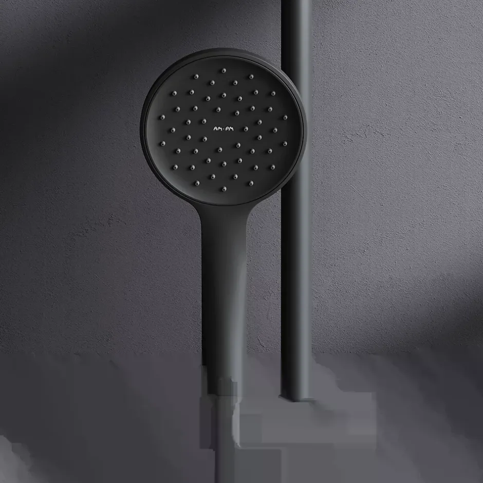 Am.Pm Europe Colonne de douche et bain baignoire sans batterie Système de douche Pommeau de douche, Noir, F07TA022 Hit AM.PM