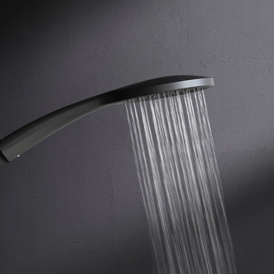 Am.Pm Europe Colonne de douche et bain baignoire sans batterie Système de douche Pommeau de douche, Noir, F07TA022 Hit AM.PM