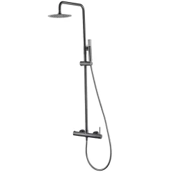Imex Products Colonne de douche externe CURVED Mitigeur monocommande Canon de fusilChroméNoir matCanon de fusilOr brosséOr rose brossé Colonne* Colonne De Douche Encastrable