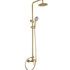 Imex Products Colonne de douche externe BASICA Mitigeur monocommande Or brosséChroméNoir matOr brosséOr rose brossé couleur Or brossé lar