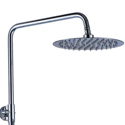Kibath Colonne de douche extra-longue SIX ronde monocommande, 100-150 cm, finition chrome poli, en laiton