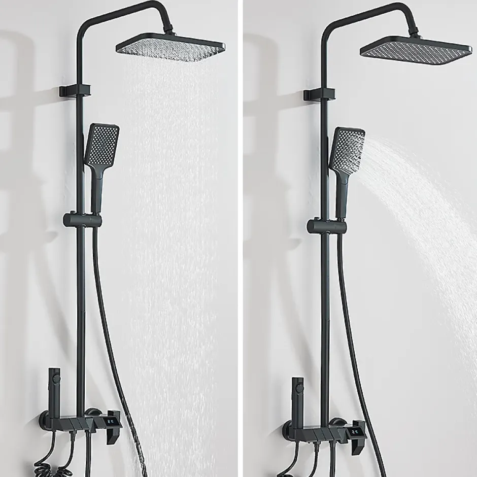Signature Colonne de douche graphite avec affichage température LED* Colonne De Douche Thermostatique
