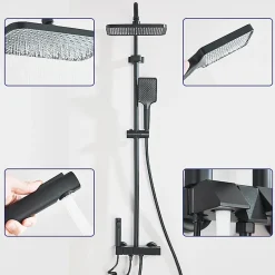 Signature Colonne de douche graphite avec affichage température LED* Colonne De Douche Thermostatique