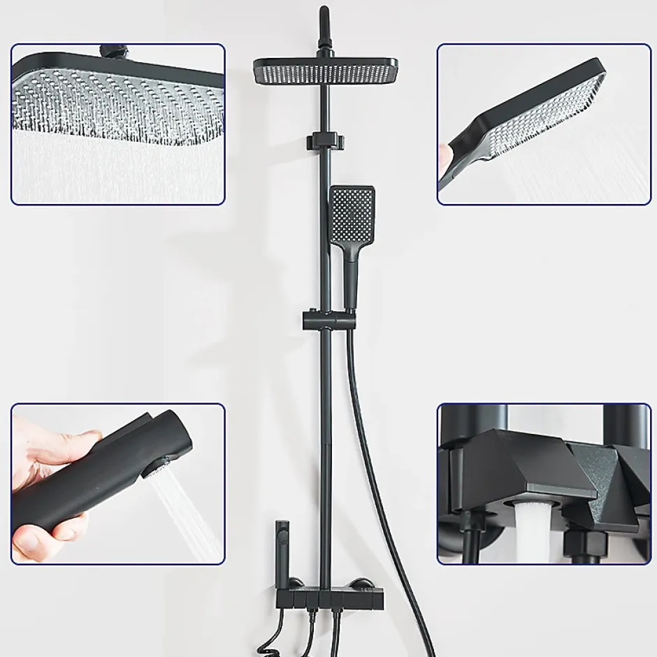 Signature Colonne de douche graphite avec affichage température LED* Colonne De Douche Thermostatique