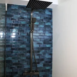 Essebagno Colonne de douche gun métal avec thermostatique 300 Quartos* Colonne De Douche Thermostatique
