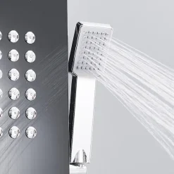 Saniverre Colonne de douche hydromassante LULY 4 jets + 1 robinet Noir -