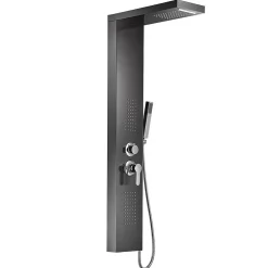Saniverre Colonne de douche hydromassante KALY 4 jets Noir -* Colonne De Douche Hydromassante