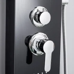 Saniverre Colonne de douche hydromassante KALY 4 jets Noir -* Colonne De Douche Hydromassante