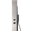 Essebagno Colonne de douche hydromassante thermostatique avec pommeau + douchette + flexible finition gun metal, Esseflat