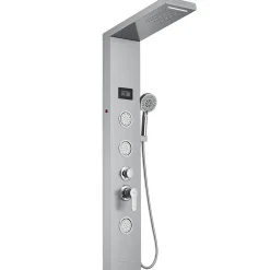 Auralum Max Colonne de Douche Hydromassante Panneau de douche Chromé en Inox Laiton Murale Système de Douche Digitale Multifonctionnel* Colonne De Douche Hydromassante