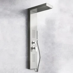Laneri Colonne de douche hydromassage avec trois fonctions en acier brillant