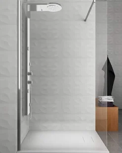 Laneri Colonne de douche hydromassage avec quatre fonctions en acier Inox brossé* Colonne De Douche Hydromassante