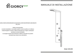 Laneri Colonne de douche hydromassage avec quatre fonctions en acier Inox brossé* Colonne De Douche Hydromassante