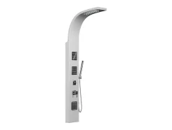 Vente-unique Colonne de douche hydromassante - Argenté - 20 x 150 cm - TYRA* Colonne De Douche Mécanique
