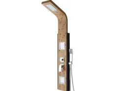 Vente-unique Colonne de douche hydromassante, pluie tropicale et panneau en bambou - 22 x 145 cm - DALIMA* Colonne De Douche Mécanique