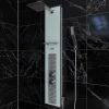 Galedo Colonne de douche hydromassante mécanique avec pommeau + douchette + flexible, blanc, Crystal* Colonne De Douche Hydromassante