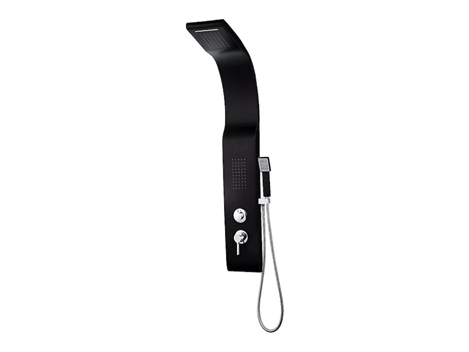 Vente-unique Colonne de douche hydromassante - noire - 20 x 132 cm - KOURBEA* Colonne De Douche Mécanique
