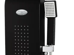 Vente-unique Colonne de douche hydromassante - noire - 20 x 132 cm - KOURBEA* Colonne De Douche Mécanique